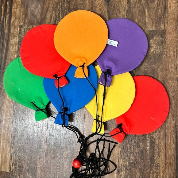 Vintage 70s 80s Circus Balloon Fabric Wall Hanging Kids Decor Wooltex 19… - Picture 3 of 4